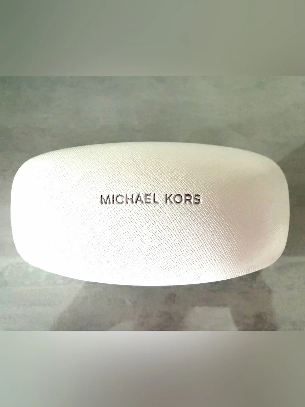 New Michael Kors White Sunglasses Case, Accommodates Very Large Glasses